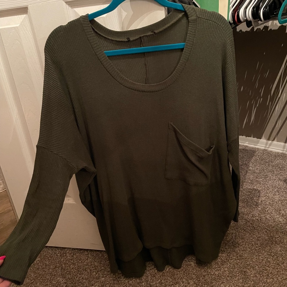 Olive green oversized sweater